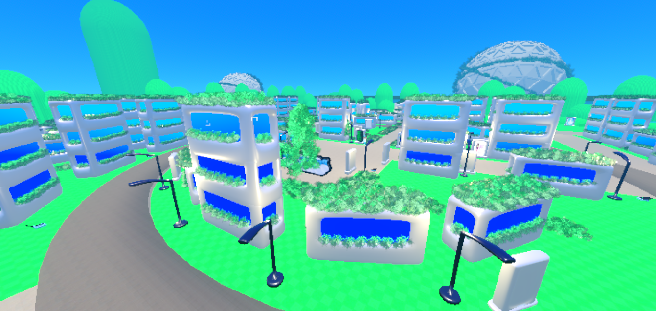 Screenshot of the Projectopia 3D world